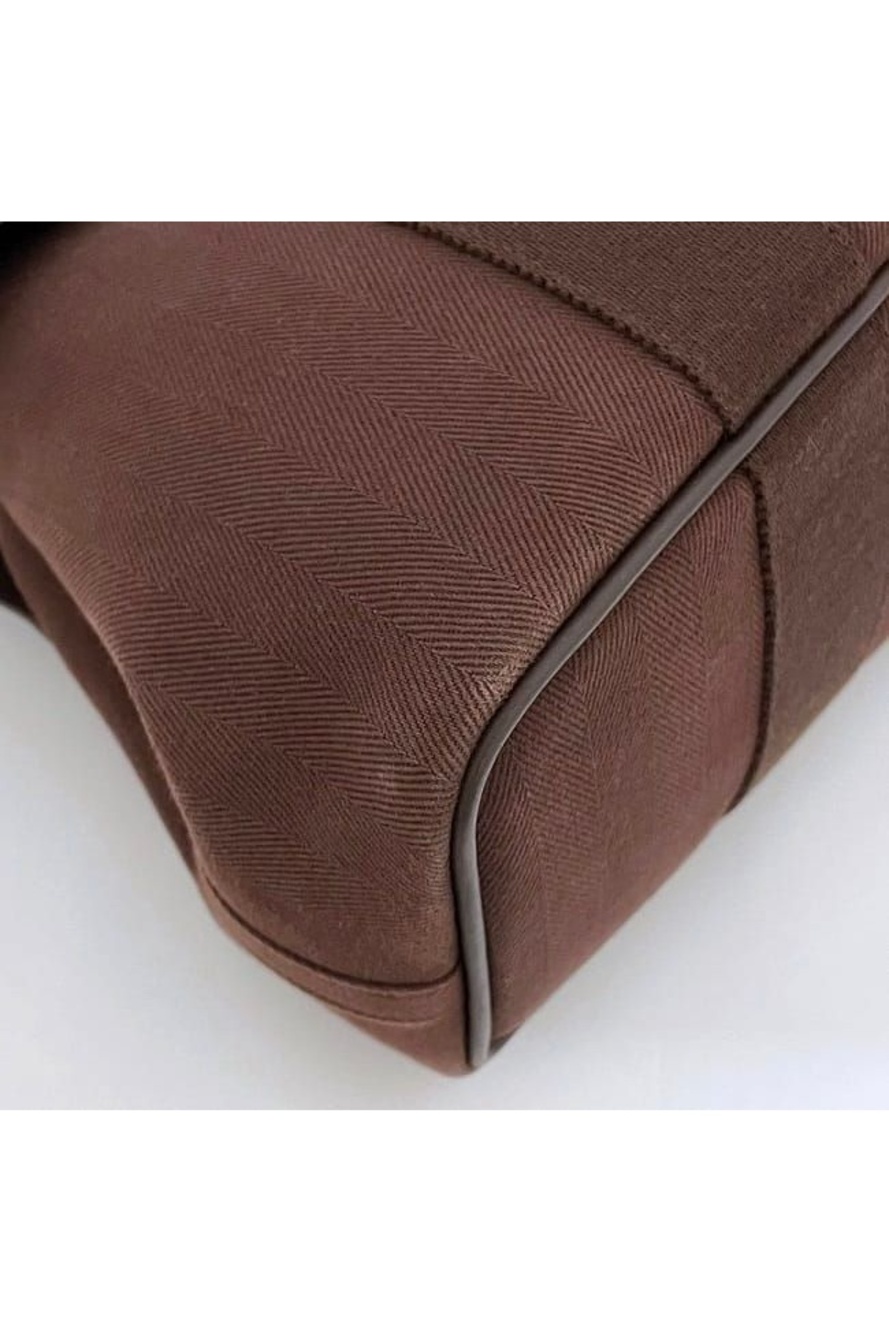 Hermes Handbag Valparaiso PM Brown Canvas - Picture 7 of 11